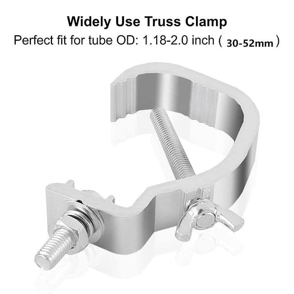TS-Truss C-klammer 1.18-2 tum, 10-pack scenljus truss-klammer, passar för 30-50 mm ytterdiameter rör, last 25 kg C-kl