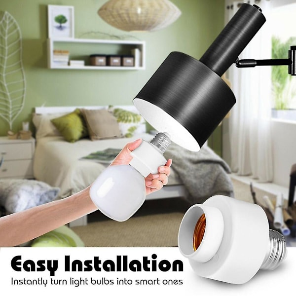 1 Pakke Smart Life Wifi Smart Pære Sokkeladapter E27 Strømafbryder Lampefod Holder