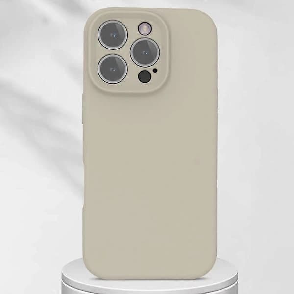 Skal för iPhone 16 Pro Max PC+Flytande Silikon Skyddande Mobilskal med Mikrofiberfoder