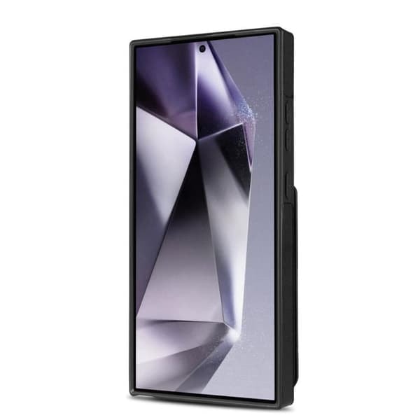 TS-Kortholder og stativ med magnet til Samsung Galaxy S24 Ultra - Sort