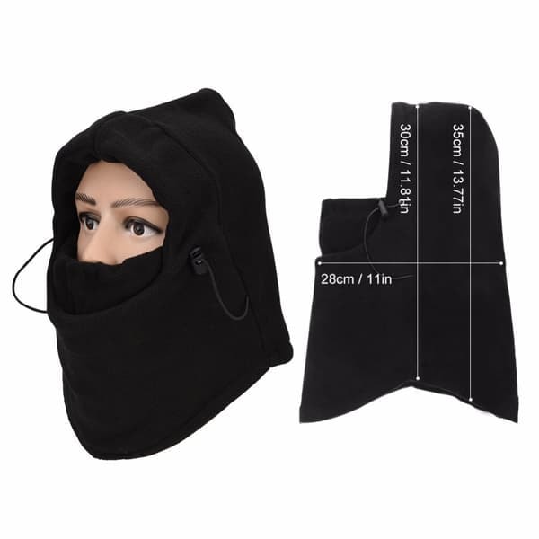 TS-Balaklava / Laskettelumaski Musta Fleece