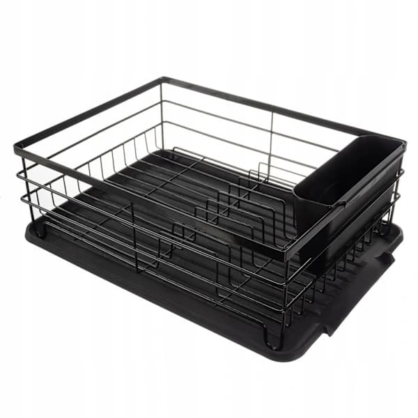 Opvaskestativ Sort Metal - 44 x 31 x 14,5 cm sort