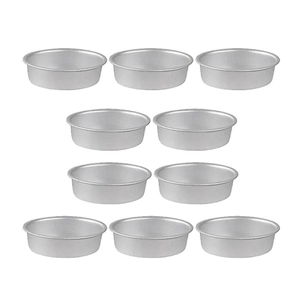 10 st Mini Oval Äggform Aluminiumlegering Metall Osttallrik Kakform Form Form Pudding Geléburk