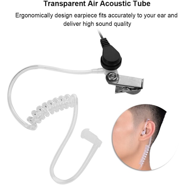 Transparent Hörlur med Mikrofon för Midland Walkie Talkie Radio Headset