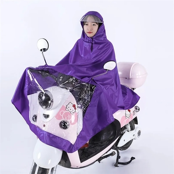 Elektrisk Bil Regnrock PVC Vattentät Canvas Vuxen Ridning Regnskydd Transparent Ansiktshatt Motorcykel Enkel Regnkläder Fordon 201016