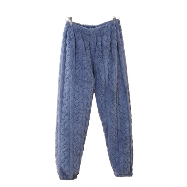Fleecepyjamas för damer, mjukt nattklädesset, kostym, nattkläder, pyjamas, vinter, varm, vit L