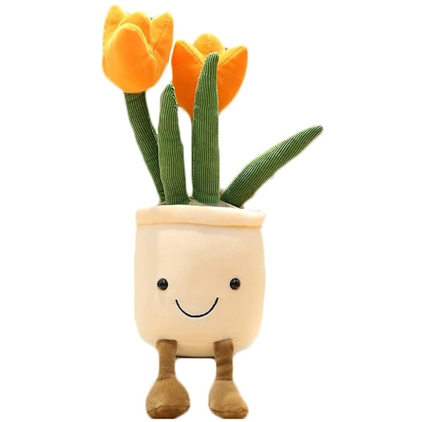 Tulipan Plysjdyr, Sukkulenter Plysjdyr Fylt Kaste Plushie Pute Dock, Søte Myke Planter Kaste Pute for Jul Bursdagsgaver Julegave