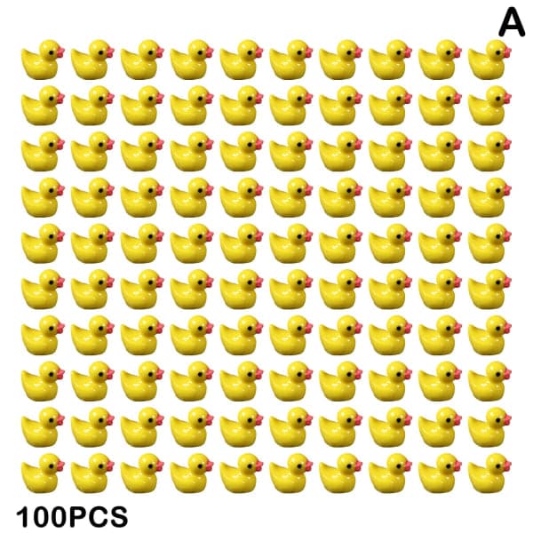 100/200 stk Mini Gummiender Miniatyr Harpiksender Gul Tiny D 100stk gul 100stk