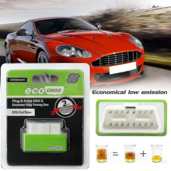2 kpl Kannettavia Polttoaineensäästäjiä Autoon Ympäristöystävällisiä Polttoaineensäästäjiä Autoon OBD2-liitin Säästä Bensiiniä Taloudellisempi Polttoaineensäästö Korvaus...