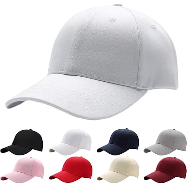 Enfärgad ankungekeps Baseballkeps mångsidig ansiktsskyddande liten ankungekeps par vardagsresor White