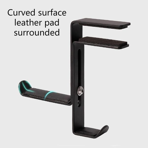 Gaming Headset Headphone Hook Holder Hanger Bracket Screwless Installation Durable Clip Holder Non-slip Desk Hook Black Black