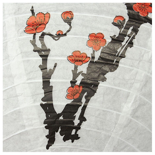 TS-30cm Lampskärm Papperslykta Orientalisk Stil Ljusdekoration Plommonblom