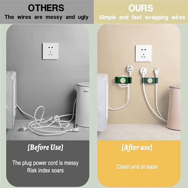 Cable Organizer for Kitchen Appliances, 4 Pcs Self-Adhesive Rotatable, ZQKLA