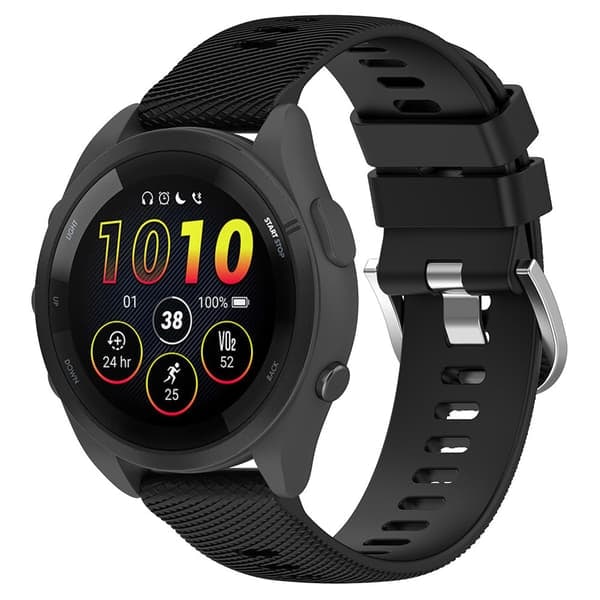 TS-Silikonearmbånd til Garmin Forerunner 165 22mm - Sort