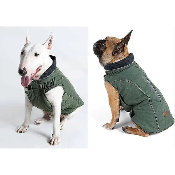 1 st Vinterhundjacka Varm Väst med Reflexränder och Hål för Sele Koppel Kläder