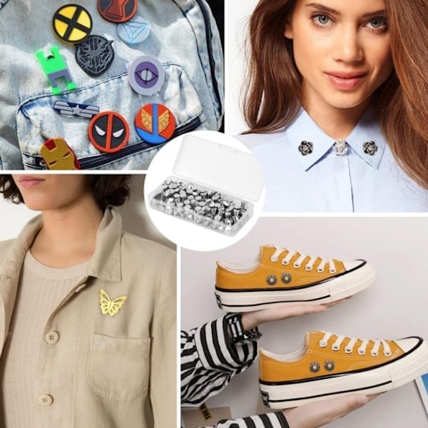 50 kpl Lukkotappi Taustat Pins Emalineulat{HH}