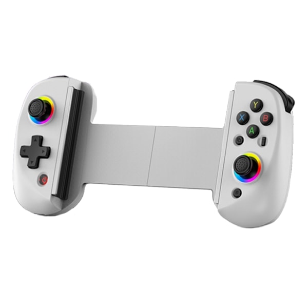 D8 Trådløs BT5.2 Gamepad til Switch Mobiltelefon Tablet Teleskopisk Mobiltelefon Spilkontrol Joystick med Hall Triggers Elegant White 0.27