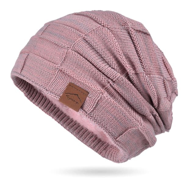 TS-Strikket hue i polyester – rosa