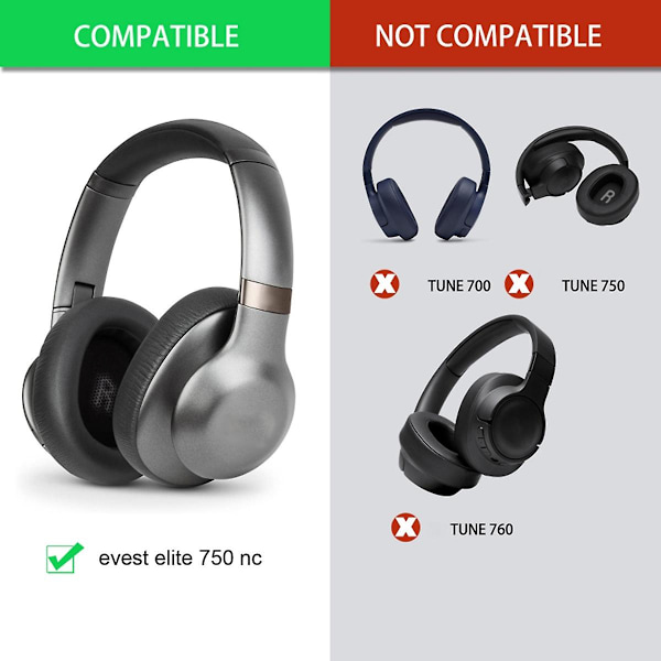 TS-2 stk. Øreputer Mykt Skum Svamp Øreputer Med Spenne For Everest 750 750nc Headset