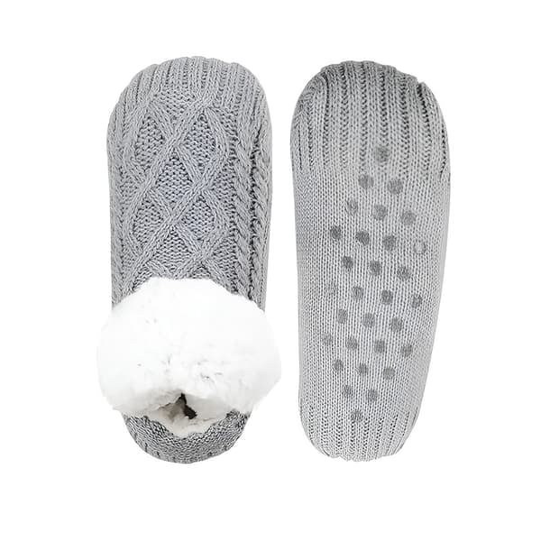 TS Knitted Velvet and Wool Slippers with Anti-Slip Sole - Size 35-39
