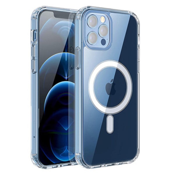 JUSTUP Magnetisk Gjennomsiktig Deksel for iPhone Deksel Kompatibelt med Mag-Safe Transparent (for iPhone XR)