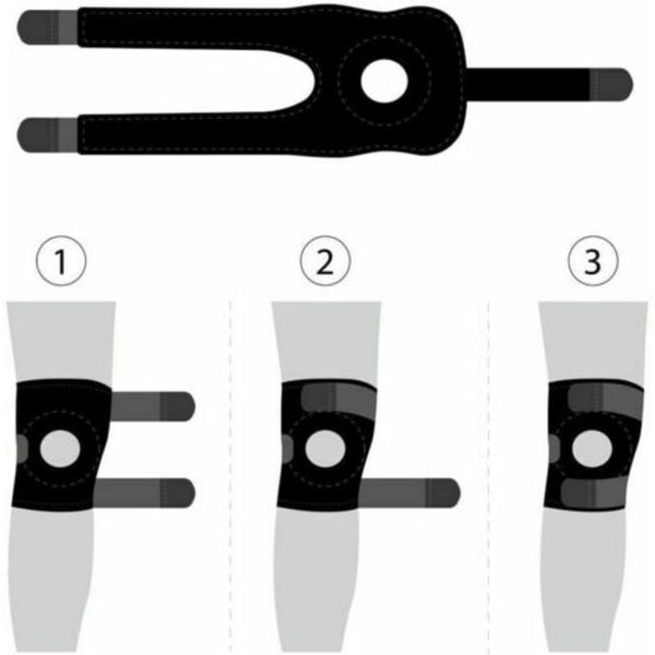 1 PAR Ortopediskt Knäskydd Knästöd Ledsmärtlindring Patellaskydd Justerbart Sportknäskydd Menisk Ligament (1 Par)