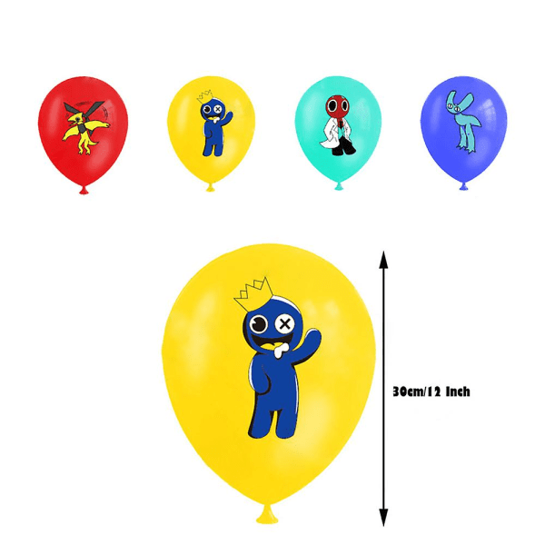 Roblox Rainbow Friends 2 Tema Festtillbehörssats Ballonger Set