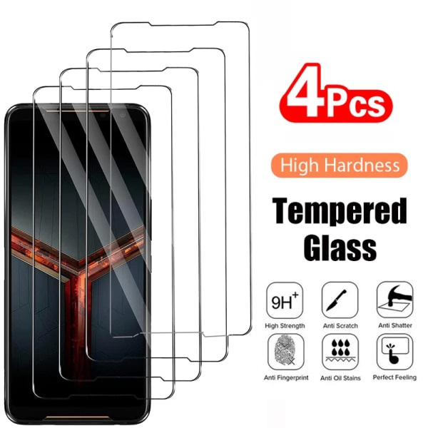 4 stk herdet glass for Asus Zenfone 8 2.5D 9H Beskyttende gjennomsiktig skjermbeskyttelsesfilm