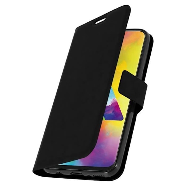 Samsung Galaxy M20 Kuori Folio Kotelo Lompakko Toiminto Videotuki Musta
