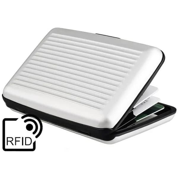 Lompakko 6 korttipaikalla, RFID-suojaus, hopea