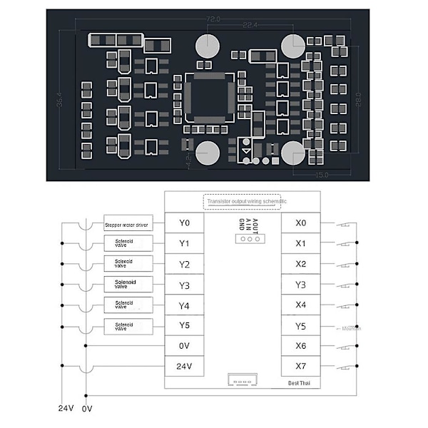 TS-Plc Teollinen Ohjauskortti Plc Moduuli Fx1n-10mt Analogiatulo