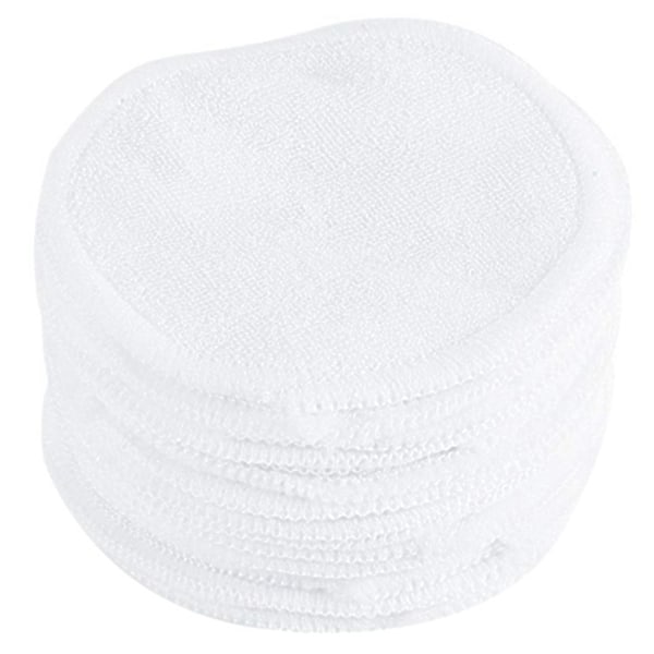 TS-10 stk Sminkefjerner Pads Vaskbar Rensebomull Gjenbrukbare Ansiktskluter Mikrofiber Naturlig Bambus