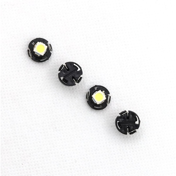 10 ST T4.2 LED kil instrumentpanel lampor, 1 SMD 6000K vita interiörlampor Bil Auto instrumentpanel Instrument Läsmätare Panelljus