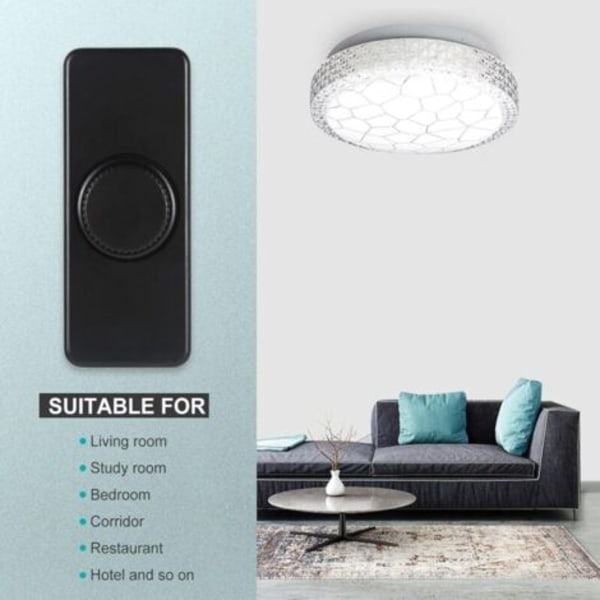 KZQ 3-100W LED lysdæmper med bagkant (rotationsdæmper), Bruges til dæmpbar LED, glødelampe, halogenlampe, 220-240V, CE stik-i-kontakt, sort