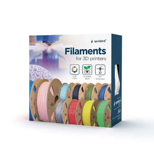 TS-PLA-Filament för 3D-skrivare 1,75mm 1kg - Svart