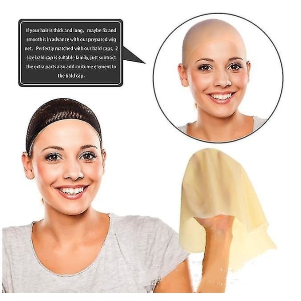 Kal Bald Caps Latex Bald Cap Til Voksne Makeup Skaldet Hoved Paryk Cap Kostume Tilbehør
