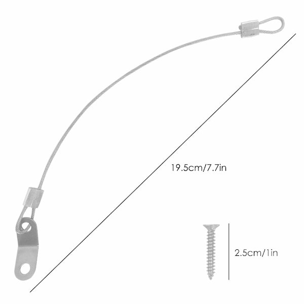 Set med 4 snabbkopplingsstift, 6,3 mm toppstiftdiameter, 51 mm total längd, 40 mm effektiv längd med 316 rostfri stålvajer