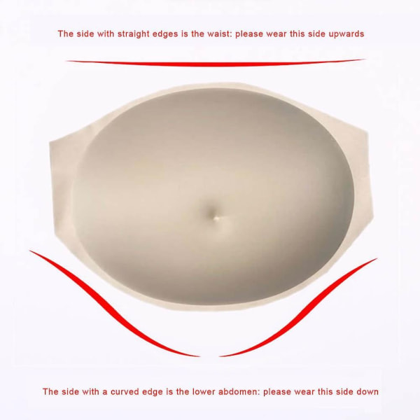 Simulert Gravid Mage Bump Skuespiller Cosplay Rekvisitter Pustende Sceneopptreden - Perfekt Hudfarge L