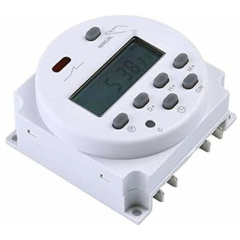 Elektronisk timer DC12V 16A 16 programmer Programmerbar LCD-skjerm