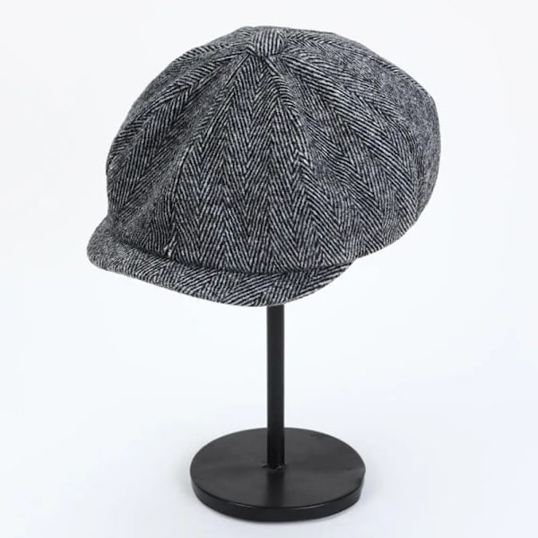 2023 Retro Newsboy Lakit Miehet Kahdeksankulmaiset Hatut Peaky Blinders Newsbo Musta