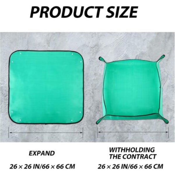 Trädgårdsmatta för 60x60 cm, Vikbar vattentät planteringsmatta för inomhusväxter, Omplanteringsmatta för suckulenter, Portabel trädgårdsmatta, Present till växtälskare