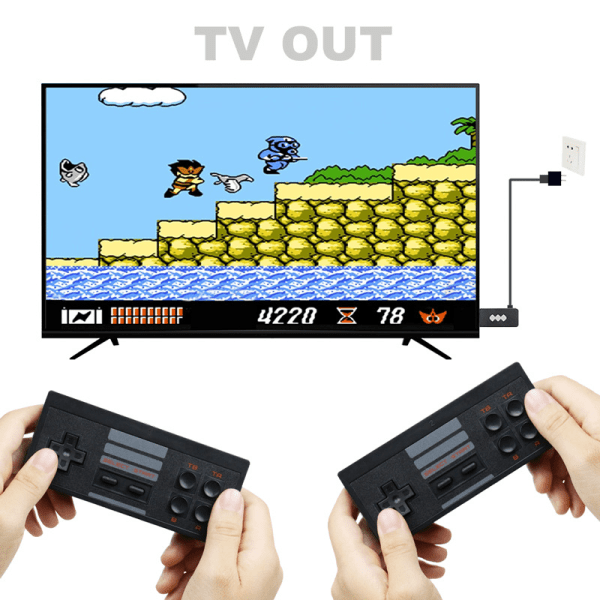 Teräväpiirto HDMI -pelikonsoli 620 peliä langattomat kaksoisohjaimet