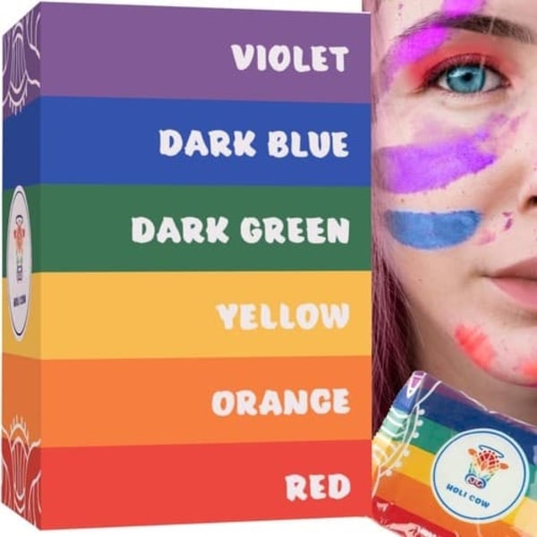 Holi Fargepulver / Festival Pulver - 6x100g