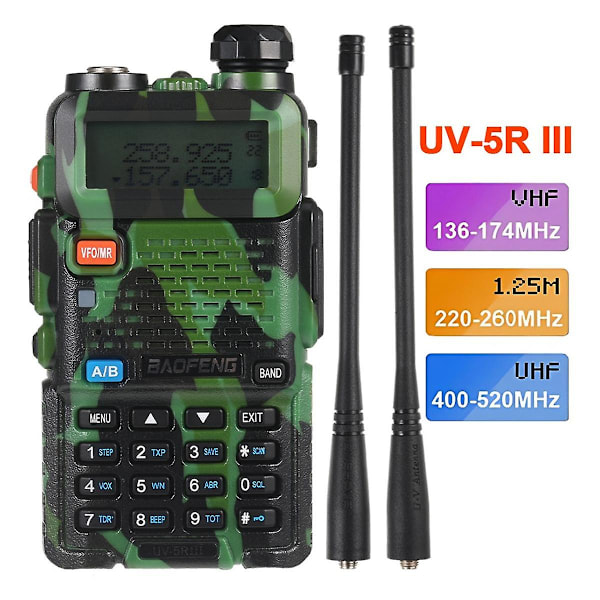TS-Uv5r Walkie Talkie 5w Dual Band Ham Tvåvägsradio Vhf Uhf Fm Radio Utomhus Handhållen Sändtagare Wi