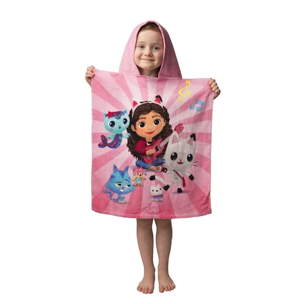 Gabby's Dollhouse gitarr badhandduk poncho 50x115 cm