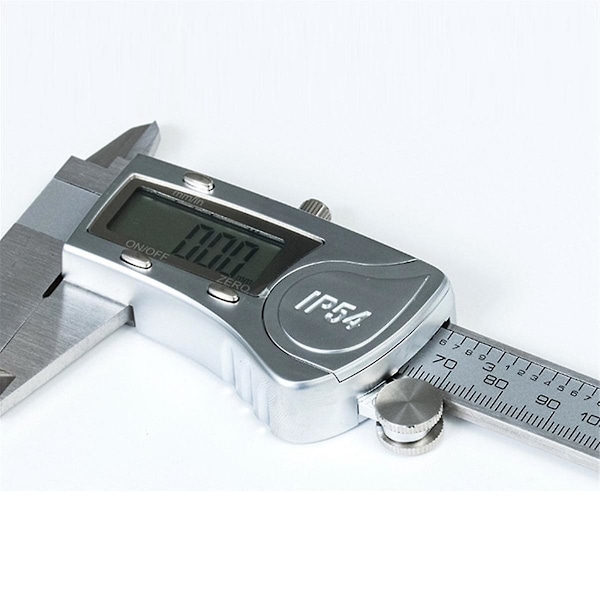 TS-Ip54 6 tommer eller 150 mm Digital Skyvelære i Rustfritt Stål, Elektronisk Skyvelære med LCD-skjerm