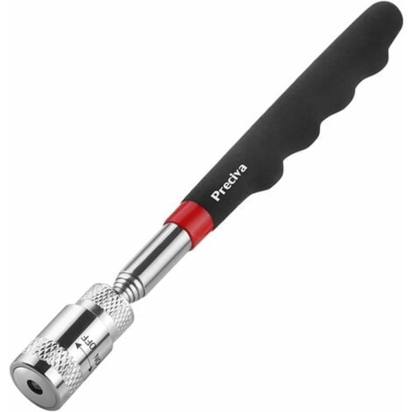TS-Teleskopisk Magnetisk Upplockare med Skumhandtag och LCD, Utdragbar Magnetisk Plockare från 19 till 69cm, Perfekt för Hörn och l