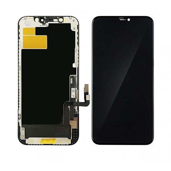 Erstatningss skjerm for iPhone 12/12 Pro svart black endast skärm