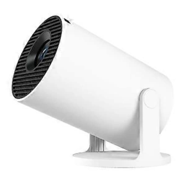 Miniprojektor Android 11 WiFi 6 Bluetooth 5.4 HD 720P 170 ANSI Lumen för hemmabio Vit