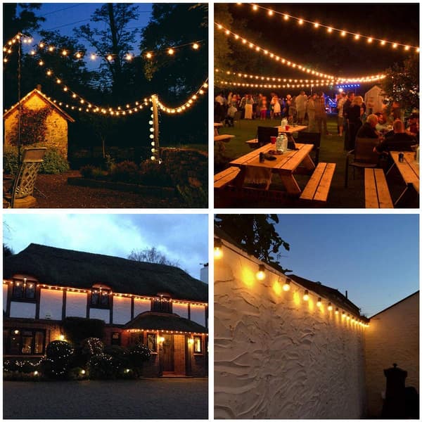 G40 LED Filament Mini Globe Light Source 1W Ultra Warm White 2200K Small Edison Screw E14 SES 12-24V Candelabra Bulbs Non-Dimmable, 6-pack